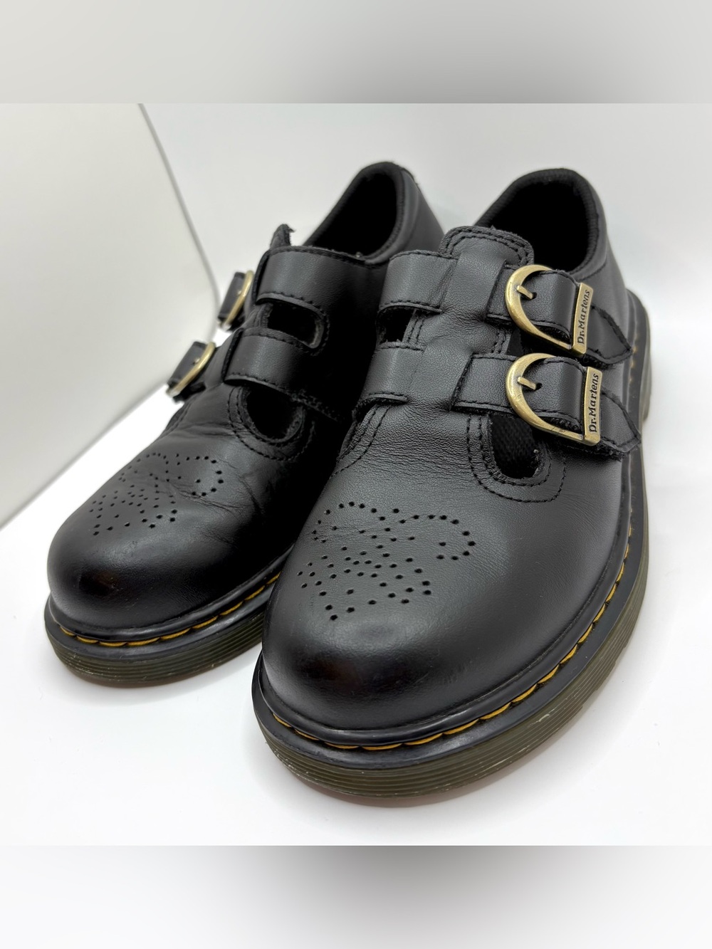 Dr. Martens Kids Collection 8065 J Black Leather Mary Jane Size US 3 Shoes